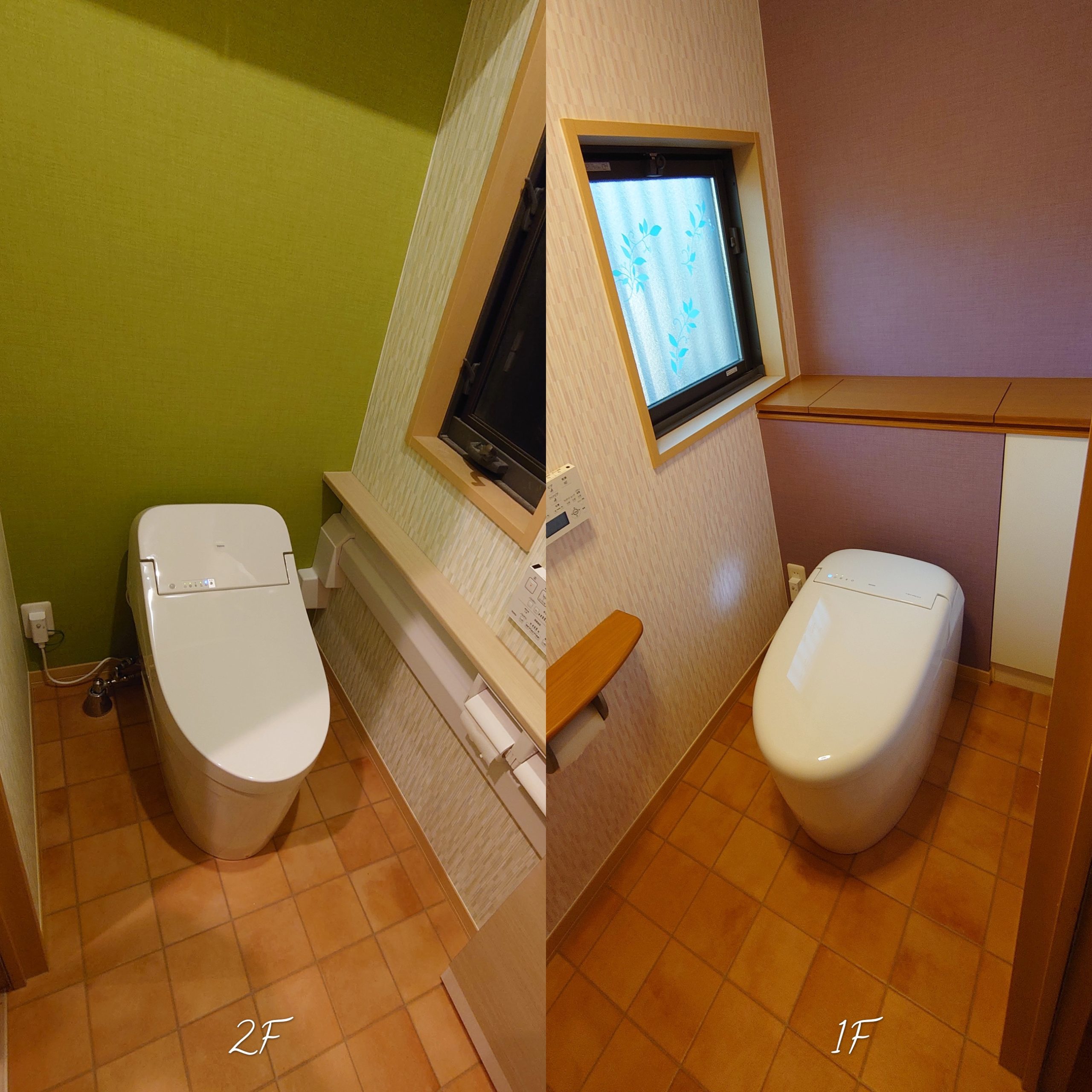 カベの色でここまで変わる おしゃれトイレ タナベのリフォーム 東近江 彦根 野洲 草津 滋賀県リフォーム リノベーション